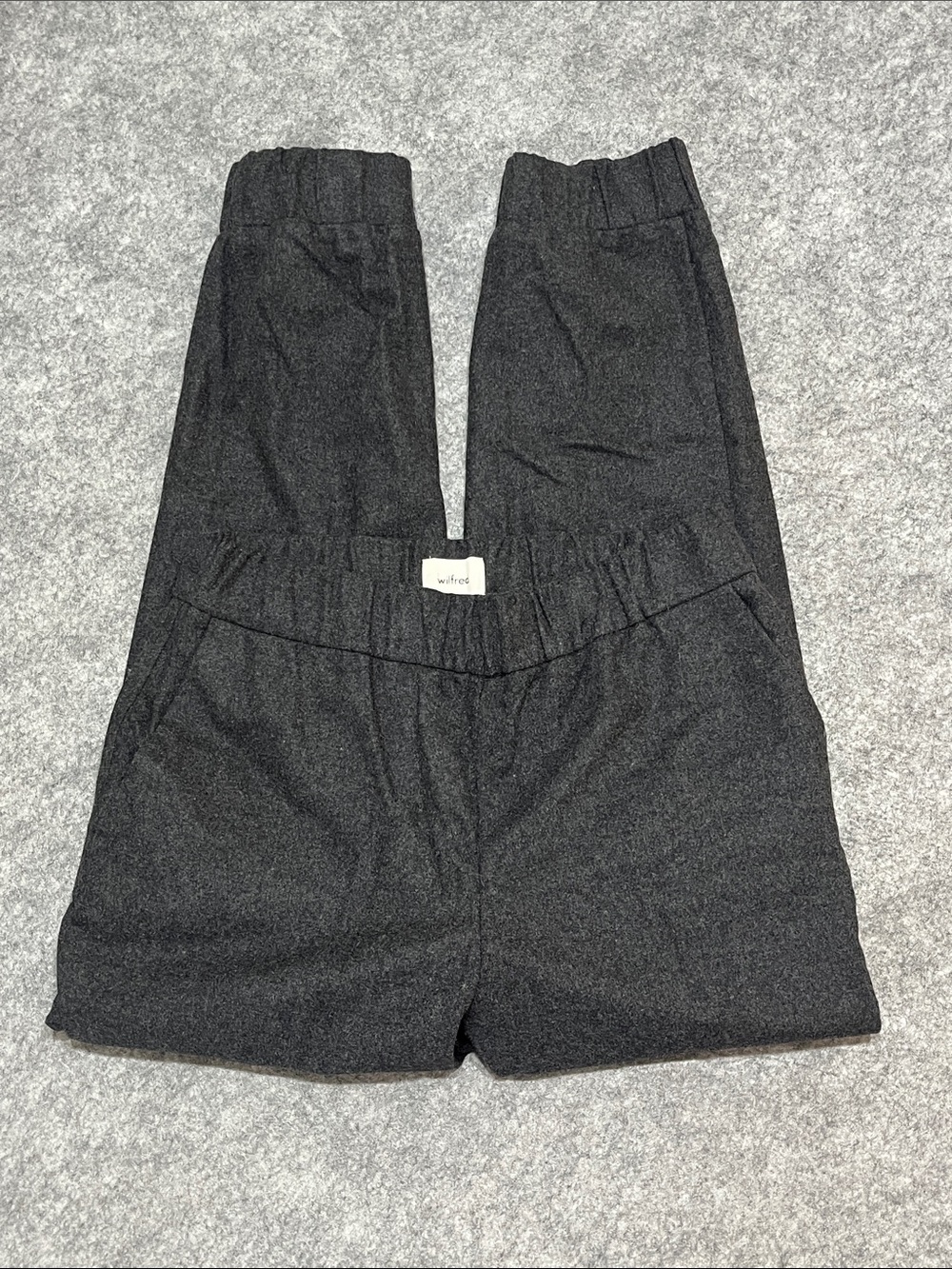 Wilfred Dark Charcoal Elastic Hemmed Trousers